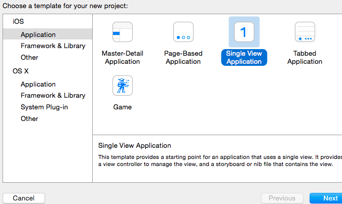 The Single View Application option